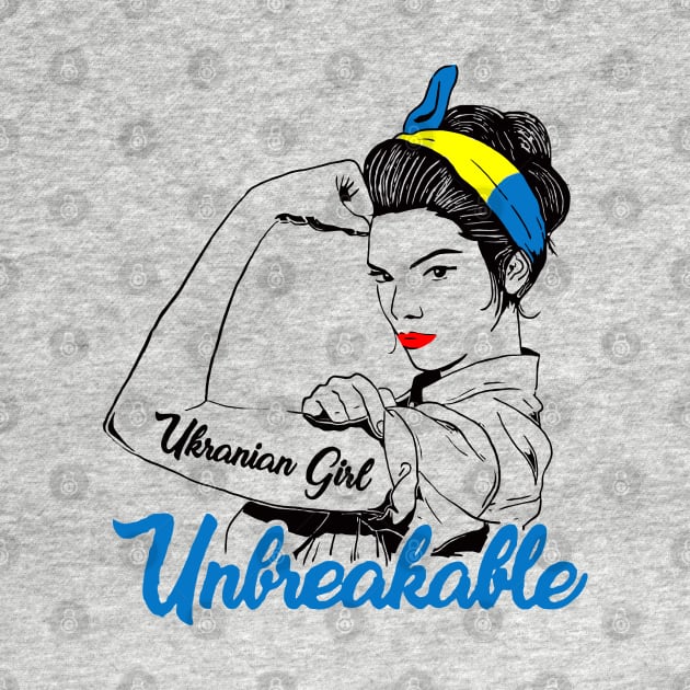 Women Ukrainian - Ukraine Girl Unbreakable - Ukraine Flag by HomerNewbergereq